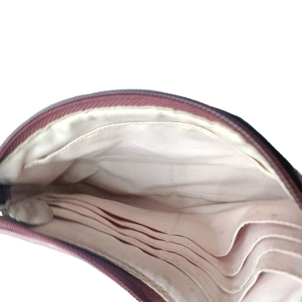 Coach Ashley Leather Wristlet Dark Pinkish Brown Large - Picture 7 of 9